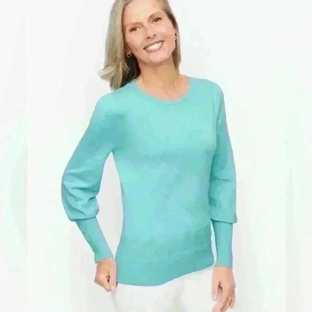 Talbots puff sleeve sweater